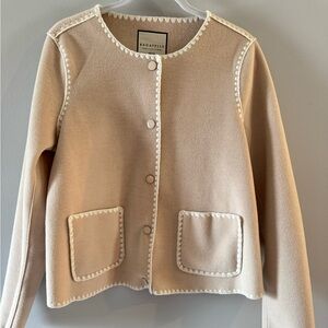 Bagatelle Collection Chic Cream Women's Cardigan Size M